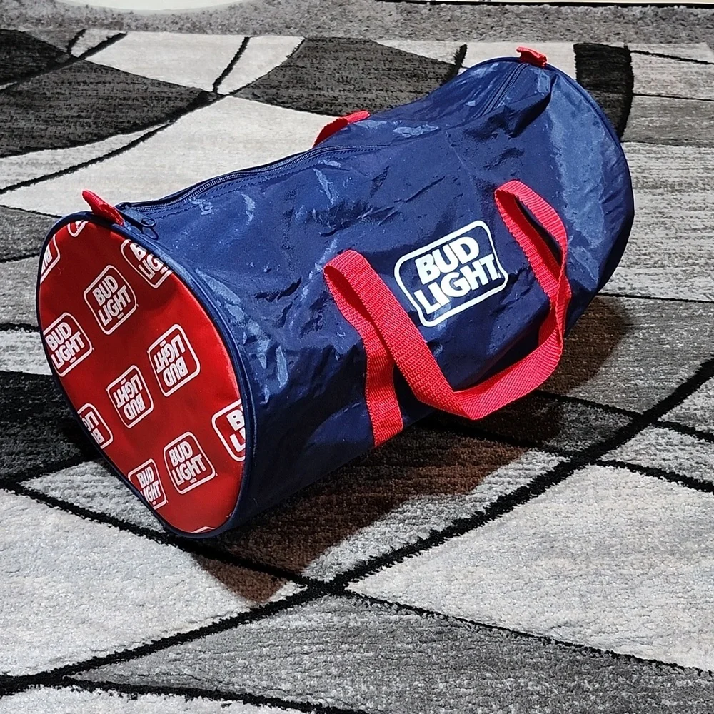 VINTAGE RARE BUD LIGHT BEER WATER-RESISTANT DUFFEL BAG